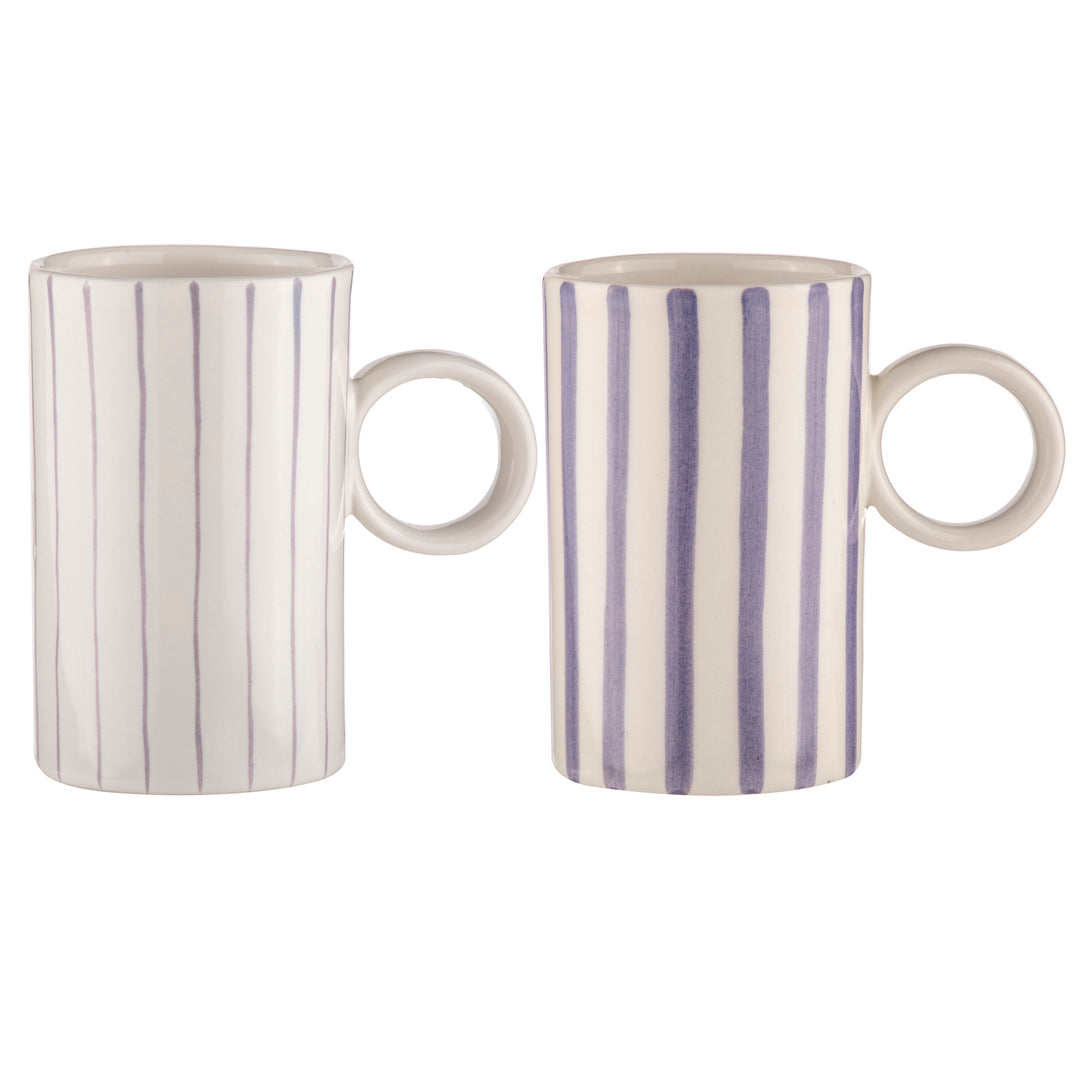 Carnival Stripe Mug - Set of 2 - Purple Obsession
