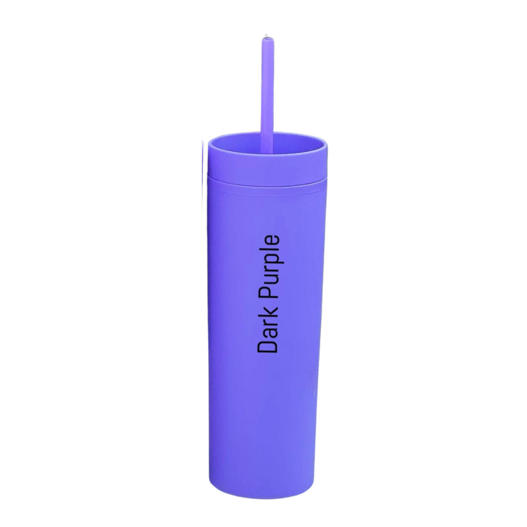 Purple Travel Cup with Straw - 16oz/470ml - Purple Obsession