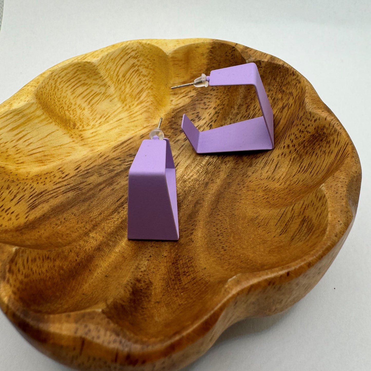 Square Lilac Hoops - Purple Obsession