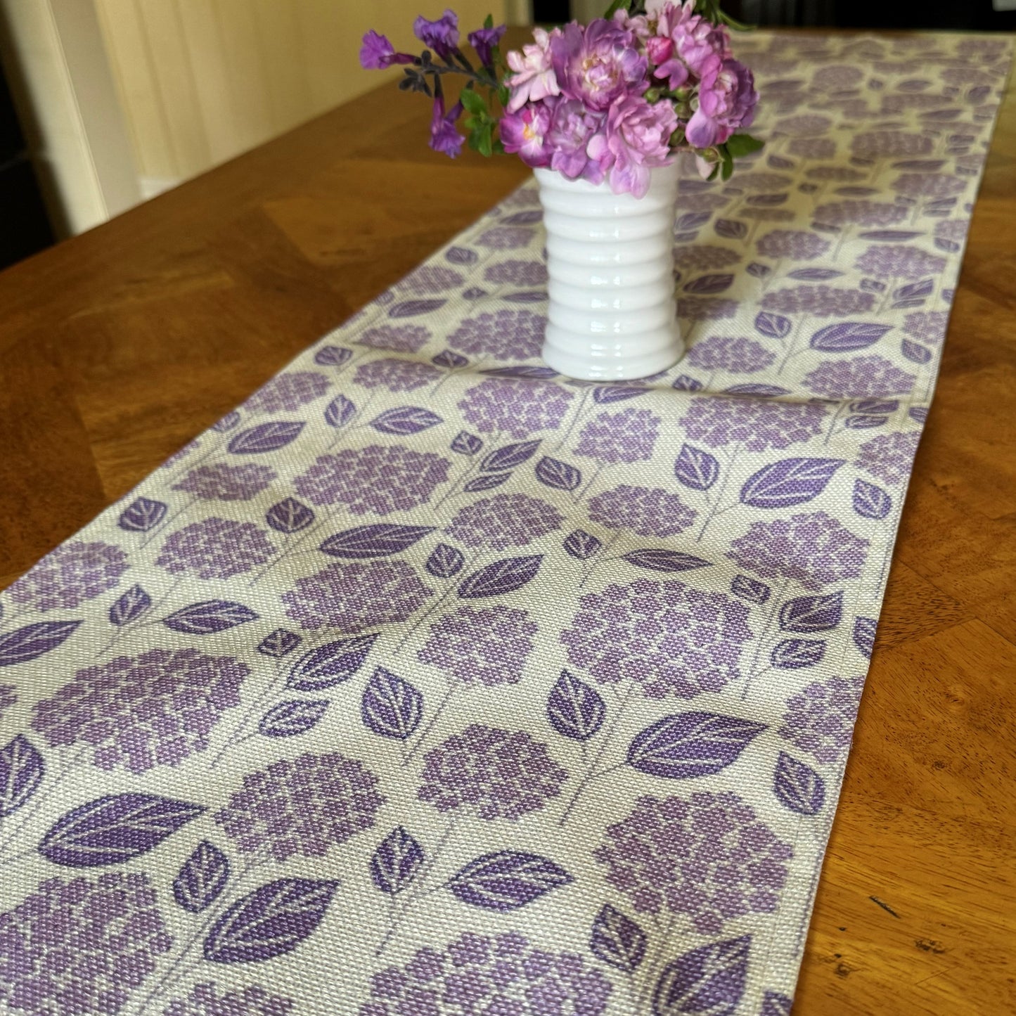Hydrangea Table Runner - Purple Obsession