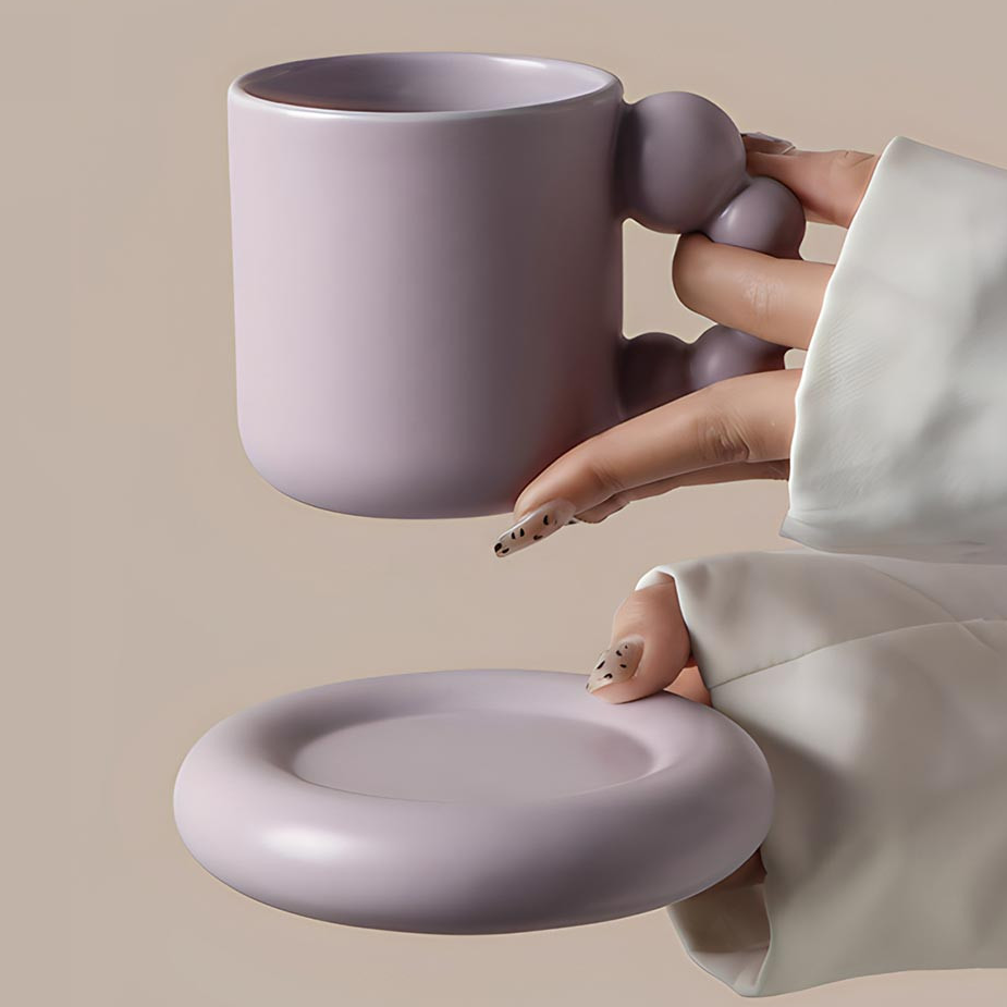 Lilac Mug and Saucer - Purple Obsession