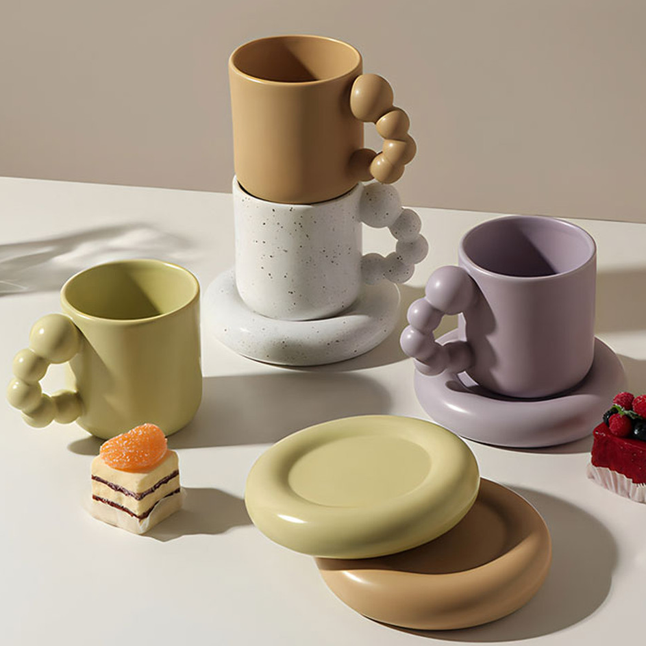 Lilac Mug and Saucer - Purple Obsession