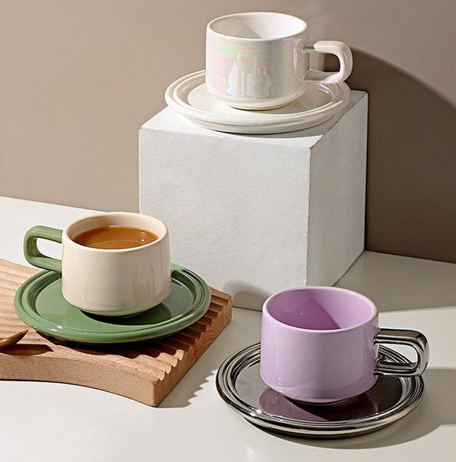 Lilac Mug & Mirror Saucer - Purple Obsession