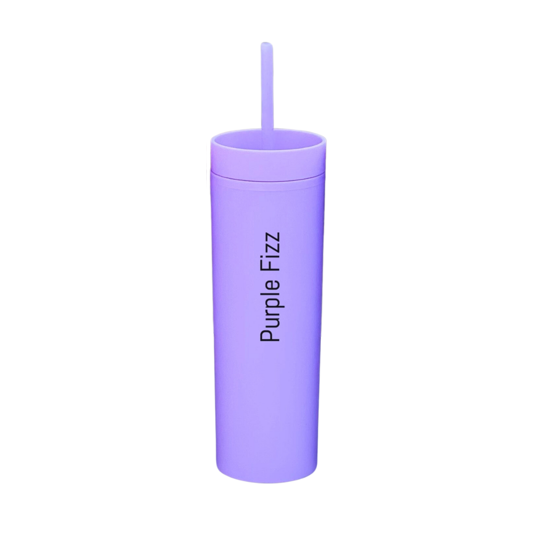 Purple Travel Cup with Straw - 16oz/470ml - Purple Obsession
