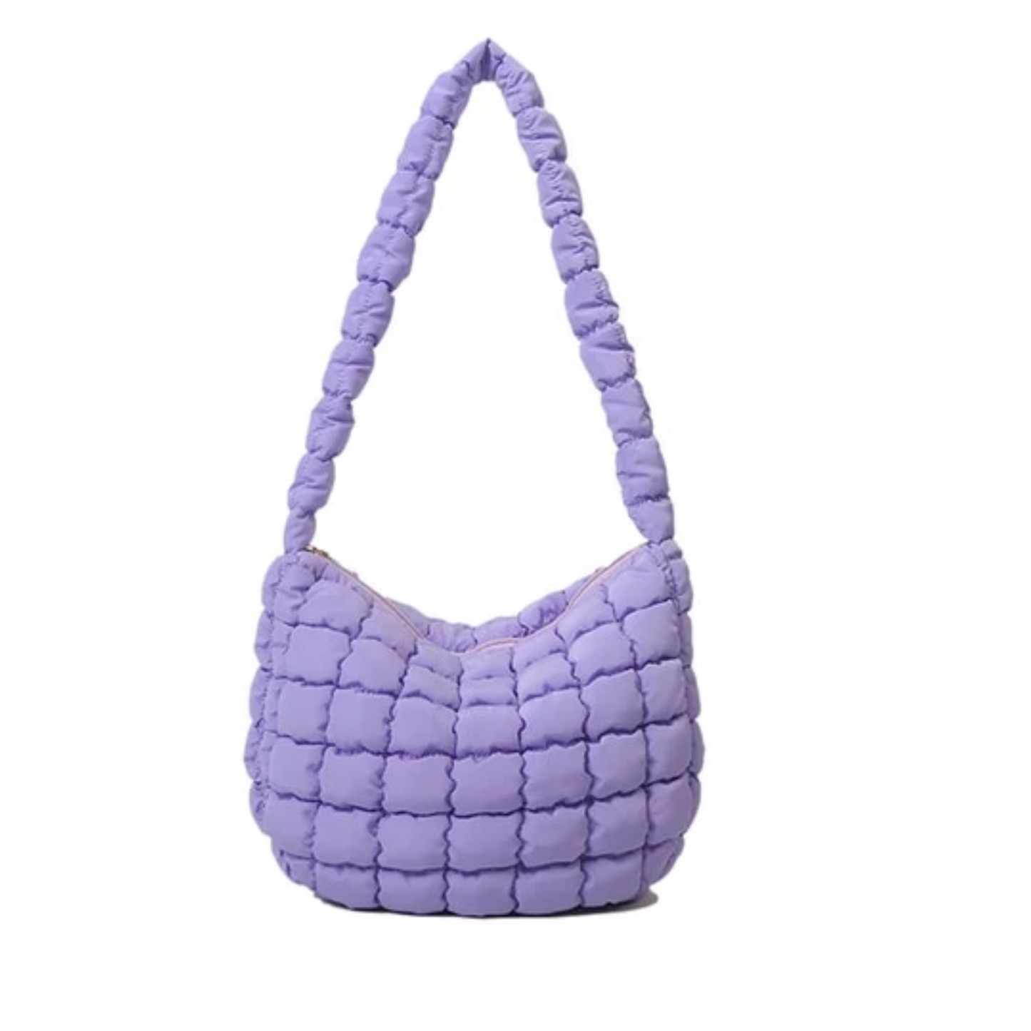 Purple Quilted Shoulder Bag - Purple Obsession