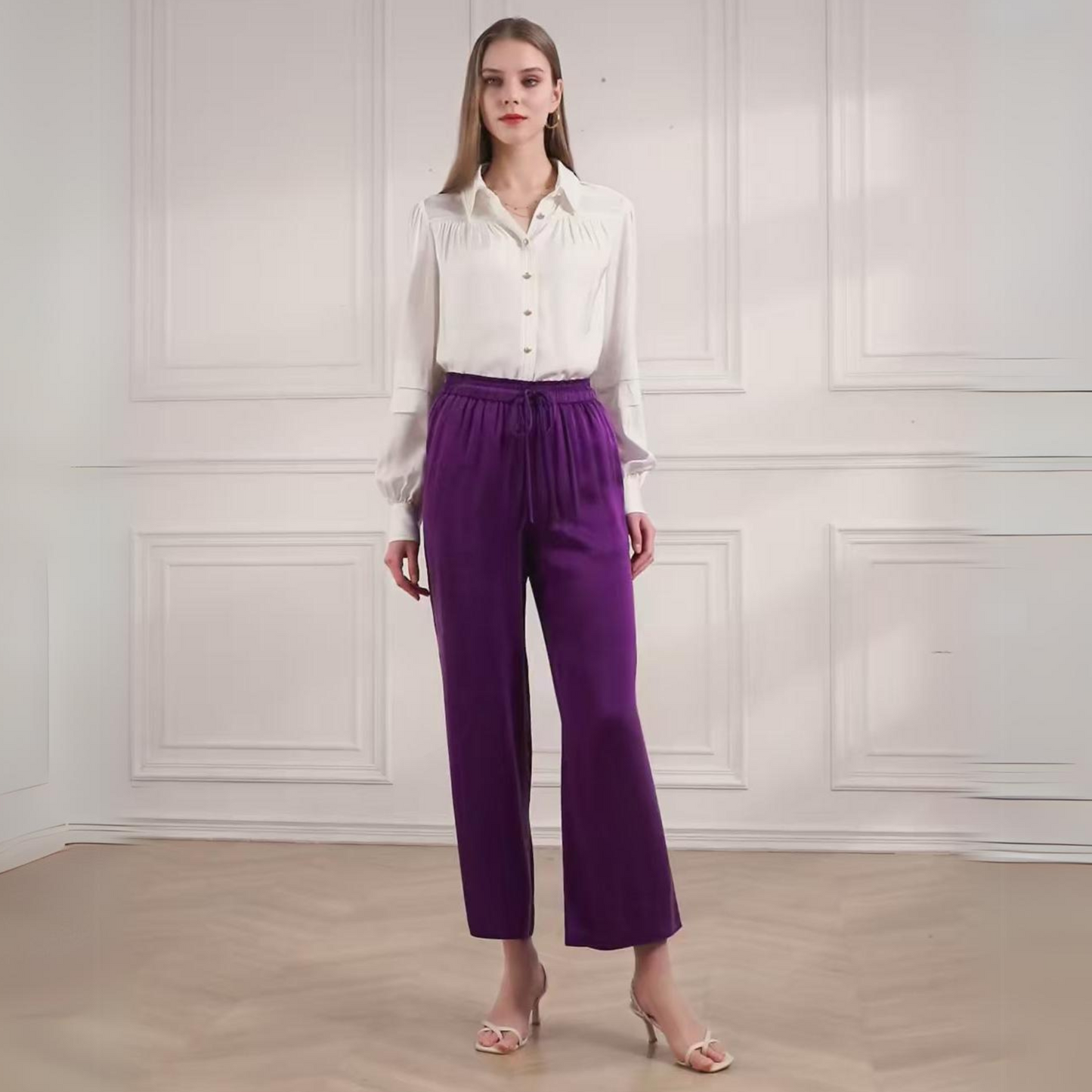 Lia Cupro Pants - Purple Obsession