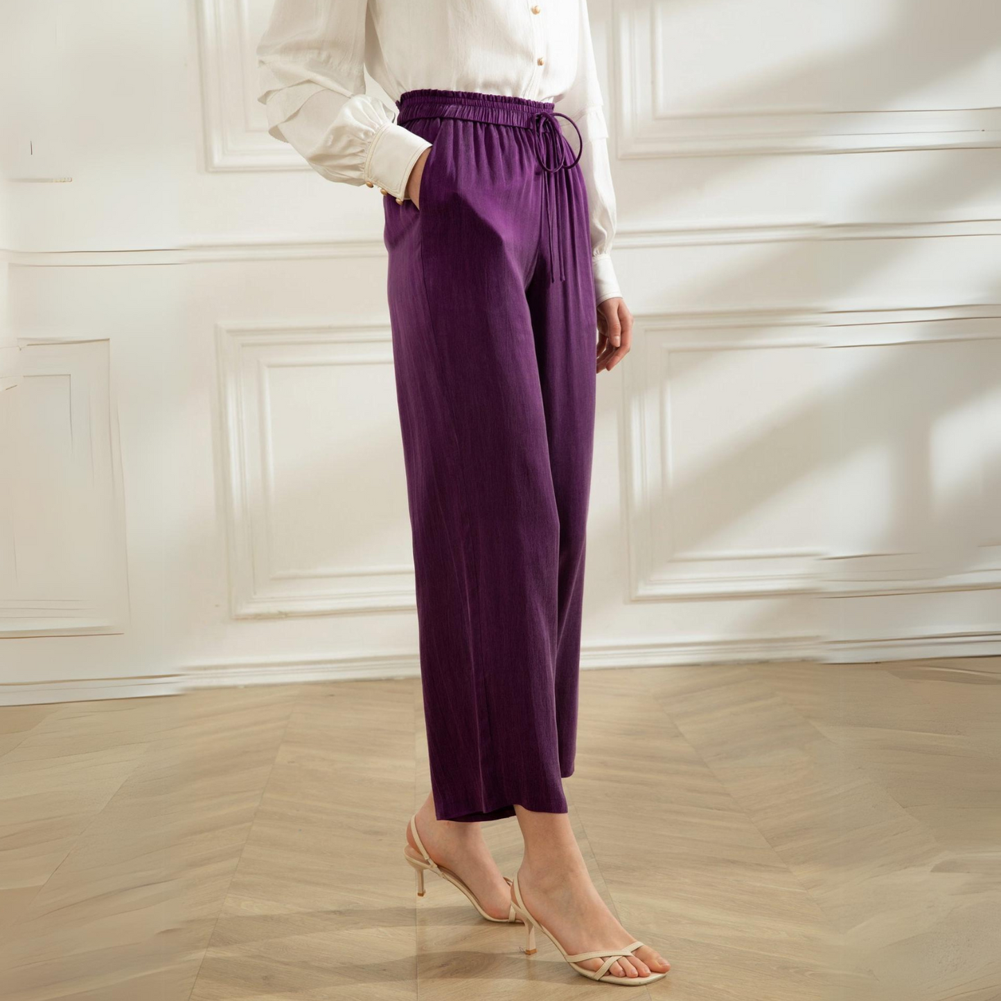Lia Cupro Pants - Purple Obsession