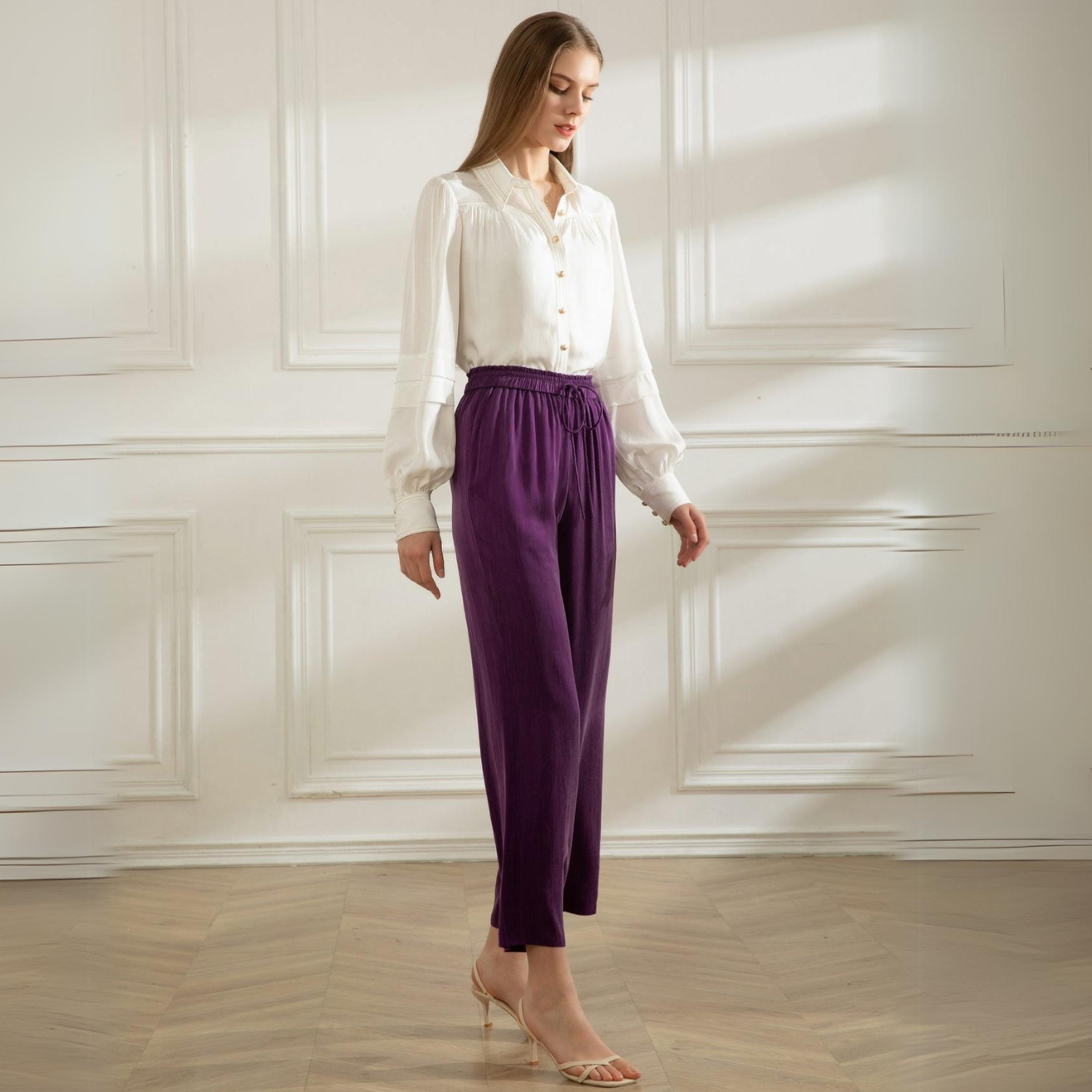 Lia Cupro Pants - Purple Obsession
