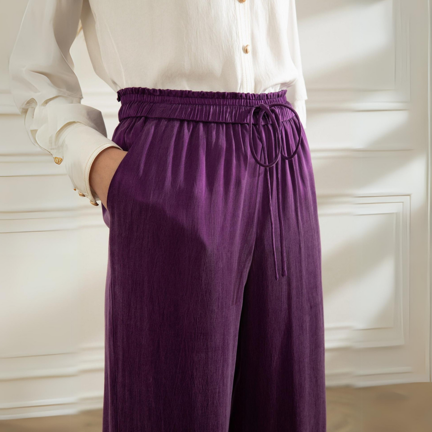 Lia Cupro Pants - Purple Obsession