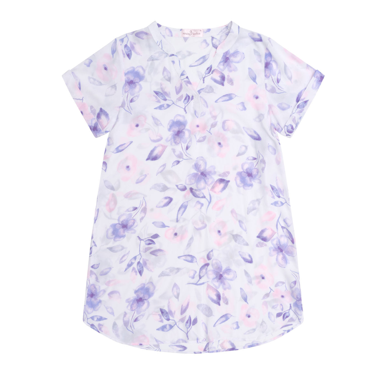 Purple Floral Oriental Tee Nightie - Purple Obsession