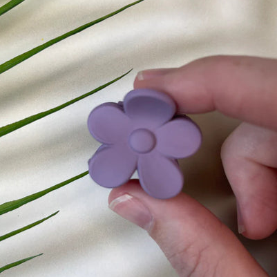 Mini Flower Claw Clip - Purple Obsession