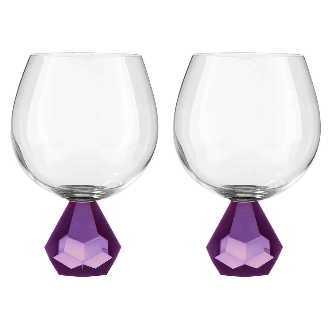 Zhara Amethyst Gin Glass - Set of 2 - Purple Obsession