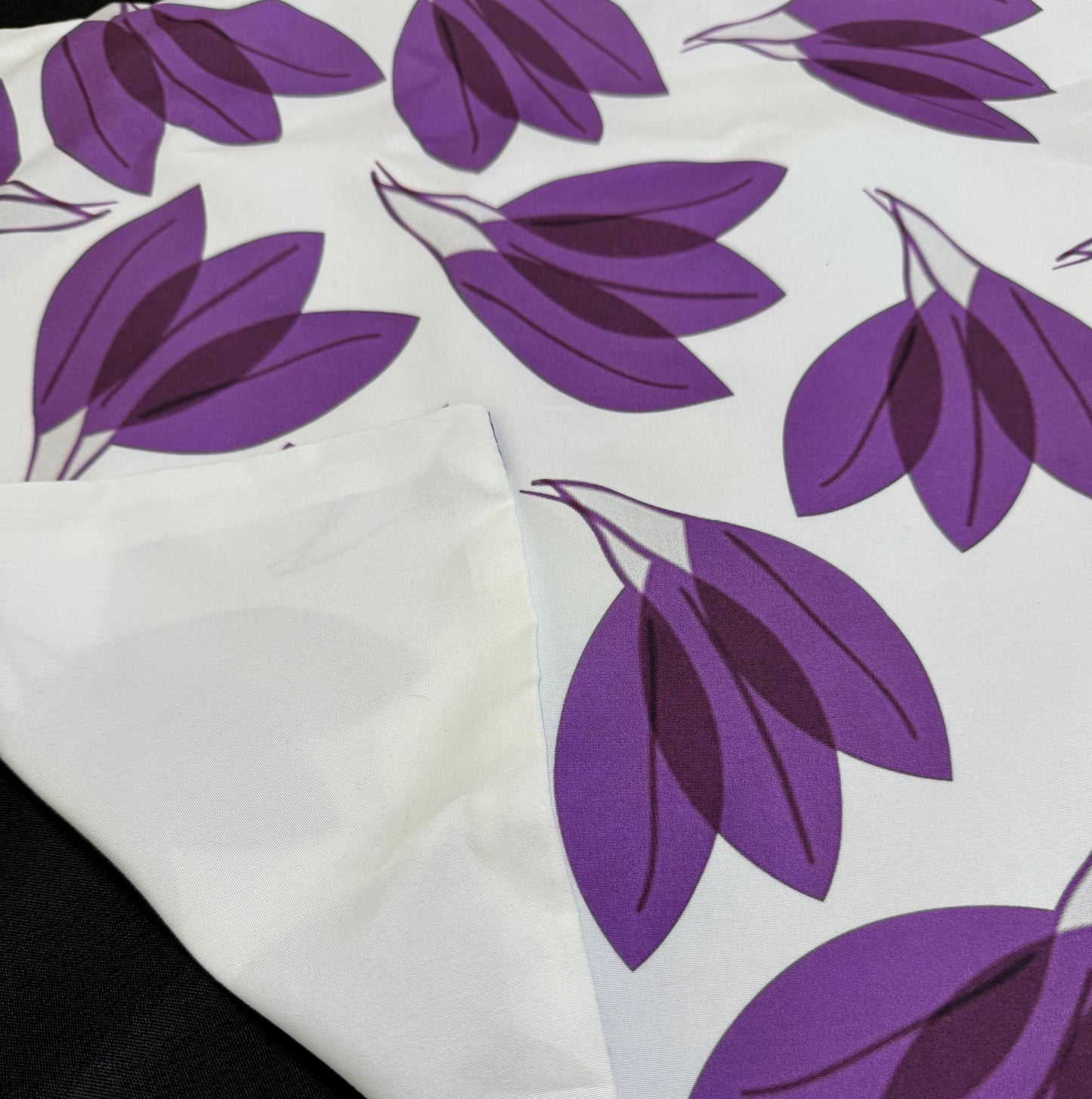 Cushion Cover Leaf Design Pair - Purple Obsession