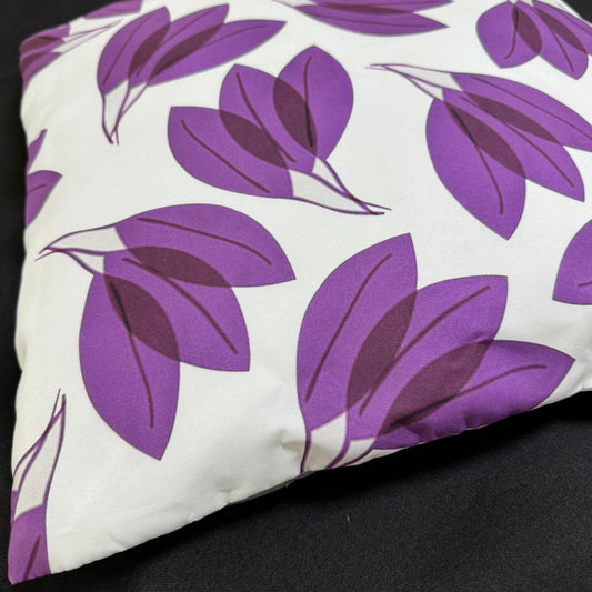 Cushion Cover Leaf Design Pair - Purple Obsession