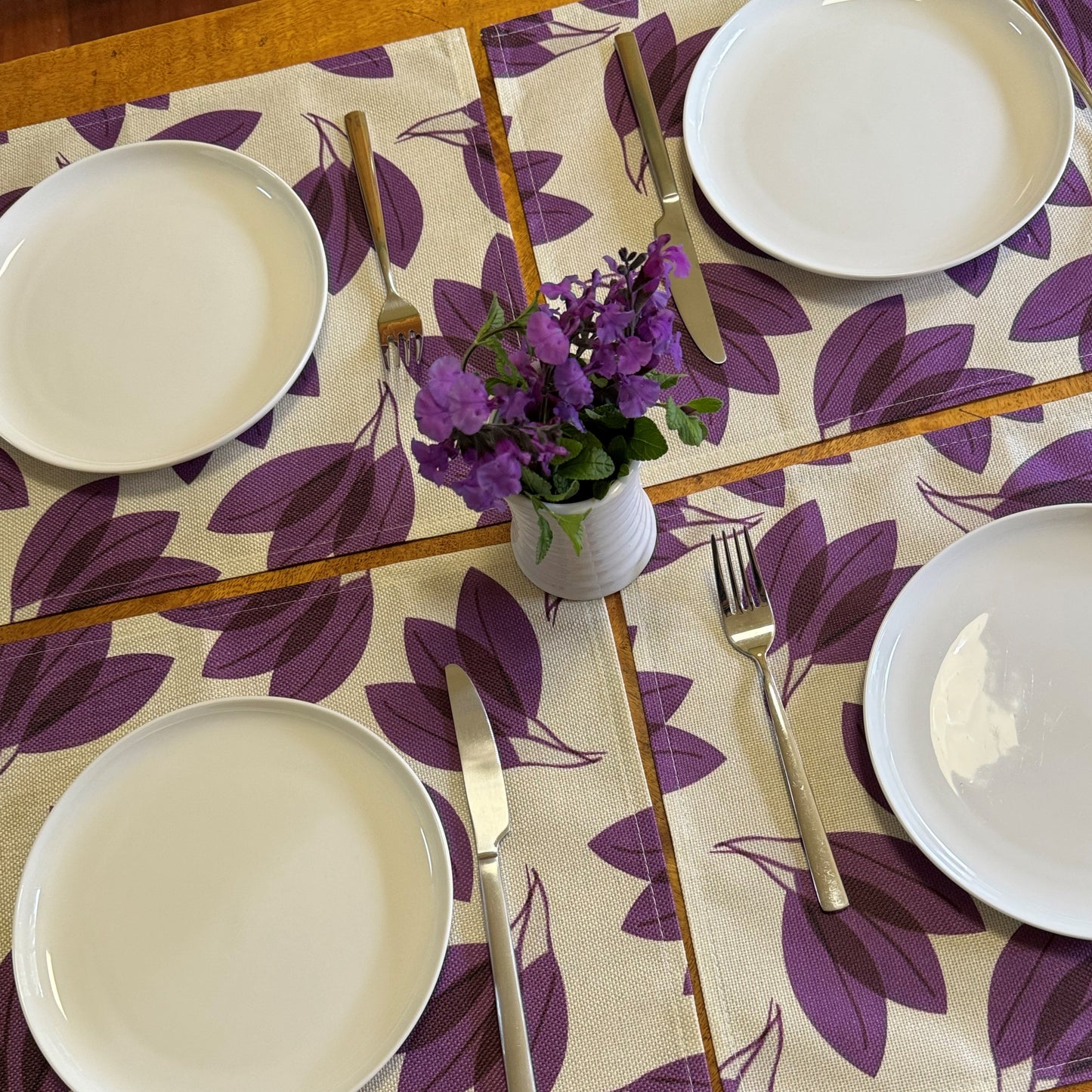 Purple Leaf Placemat - Set of 2 - Purple Obsession