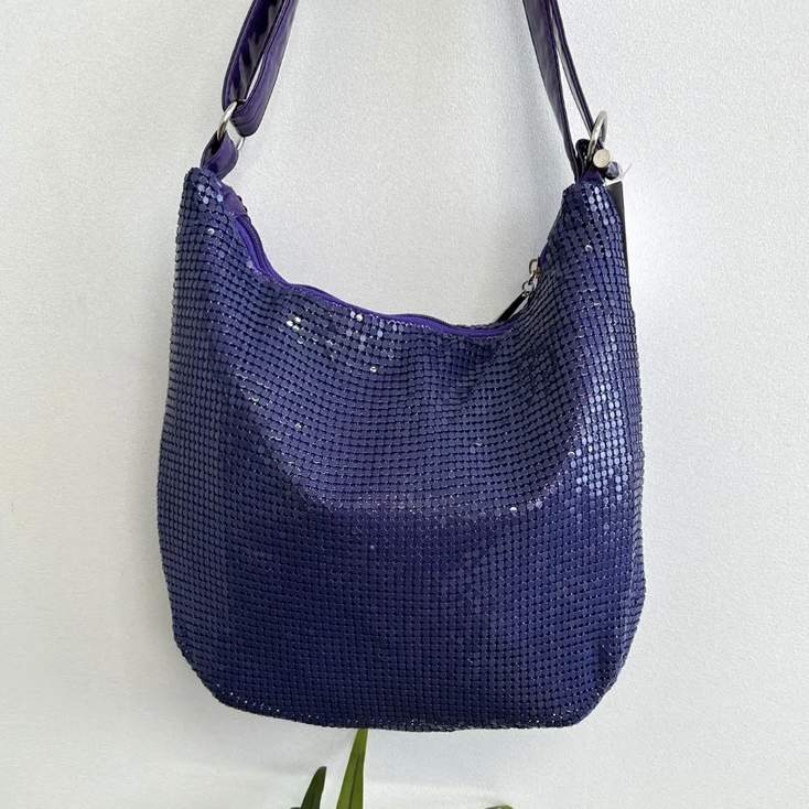 Purple Mesh Handbag - Purple Obsession