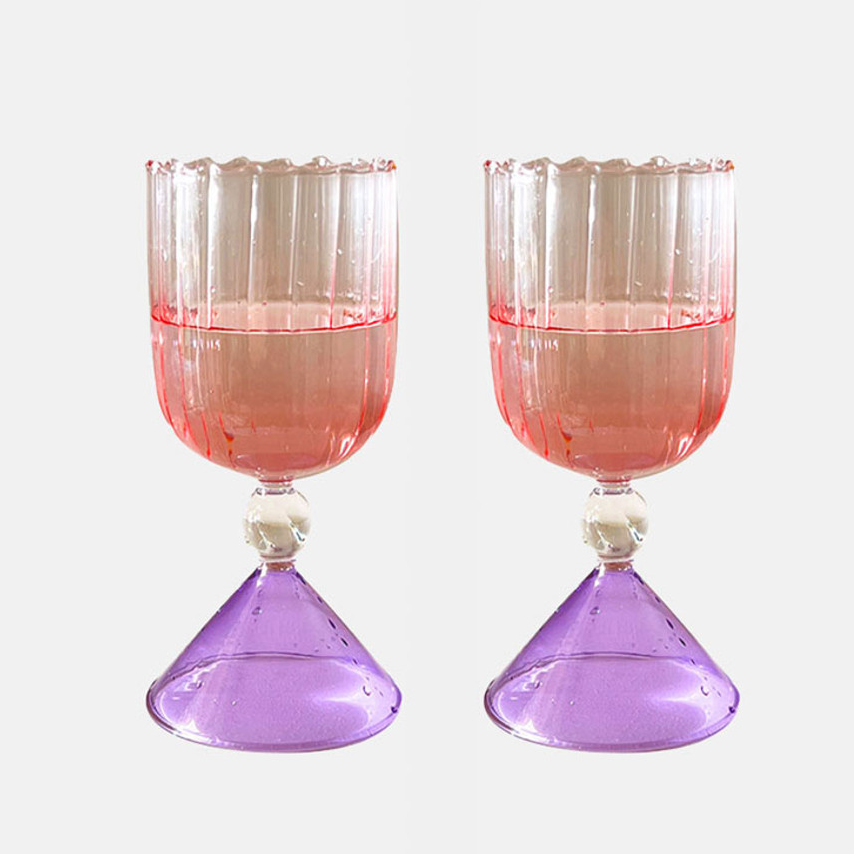 Purple Stem Wine Glass - Set of 2 - Purple Obsession