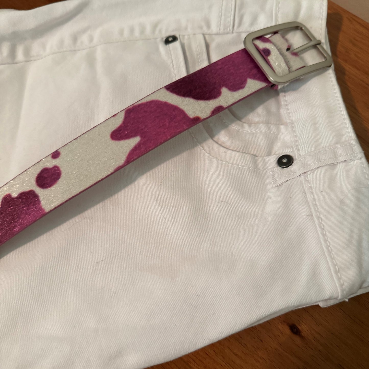 Purple Cow Pattern Belt - Purple Obsession