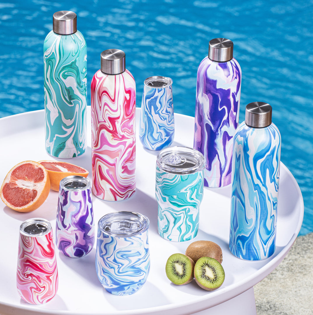 Summer Swirl Purple Champagne Tumbler - Purple Obsession