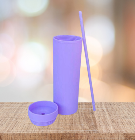 Purple Travel Cup with Straw - 16oz/470ml - Purple Obsession