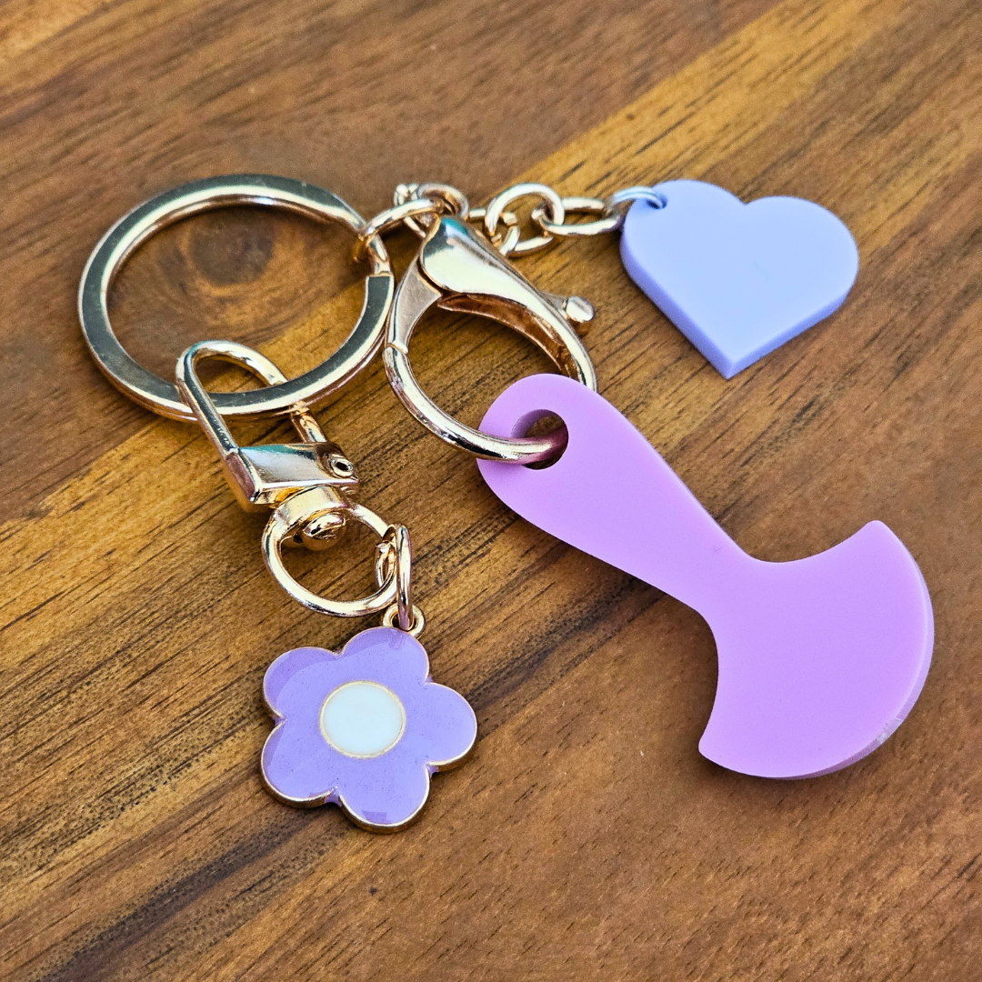 Retro Flower Key Ring