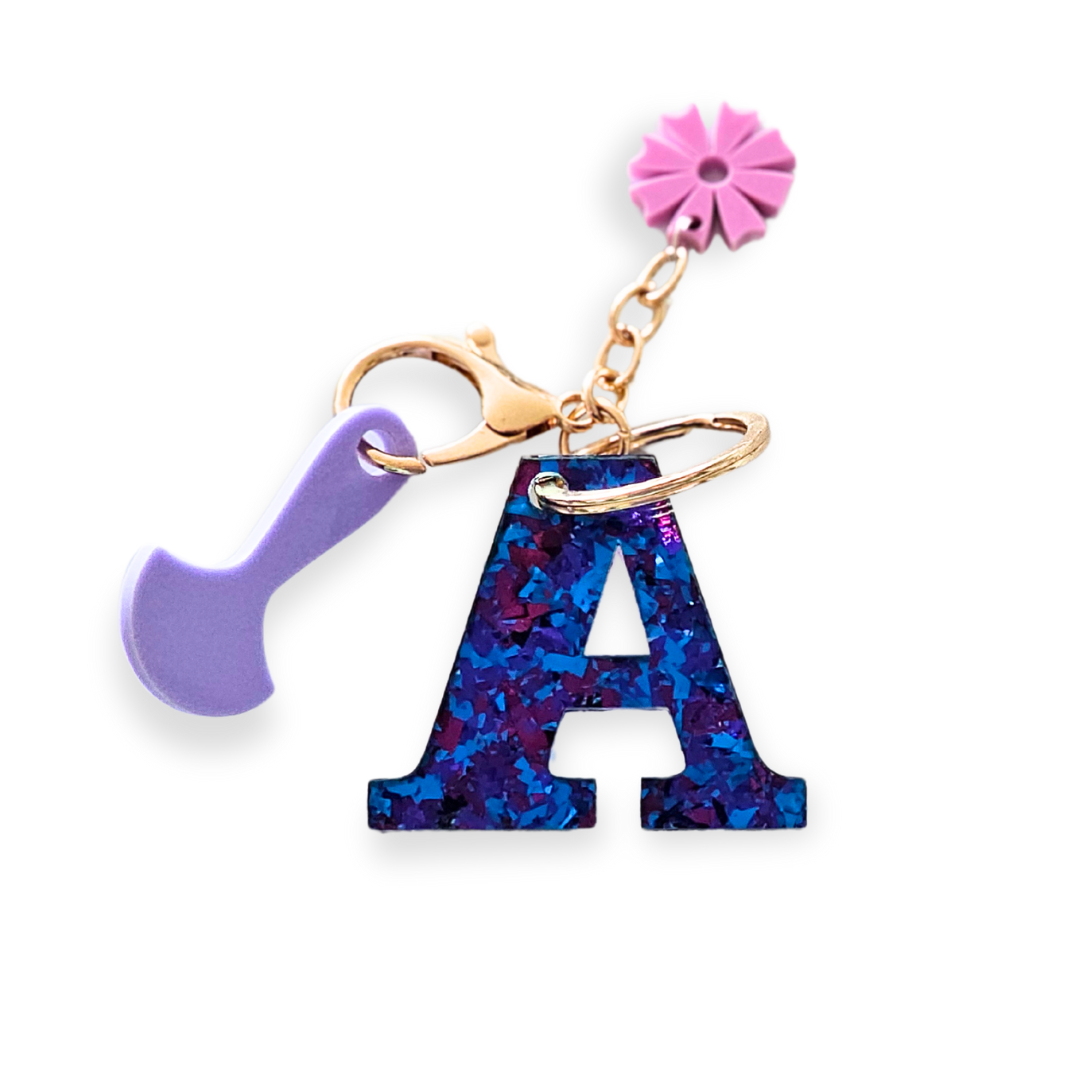Pattern Purple Key Ring Purple Letter Key Ring – Purple Obsession