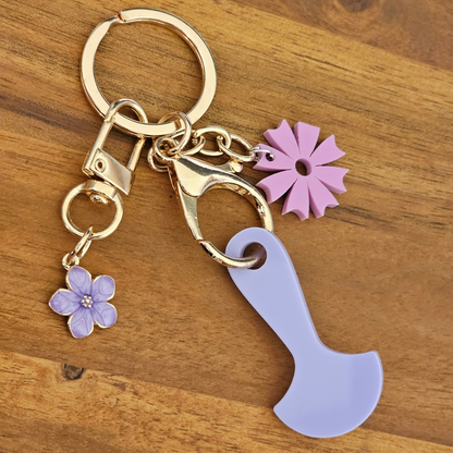 Lilac Flower Key Ring