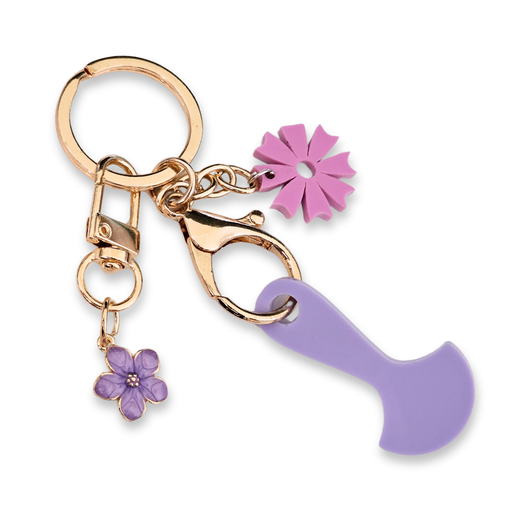 Lilac Flower Key Ring