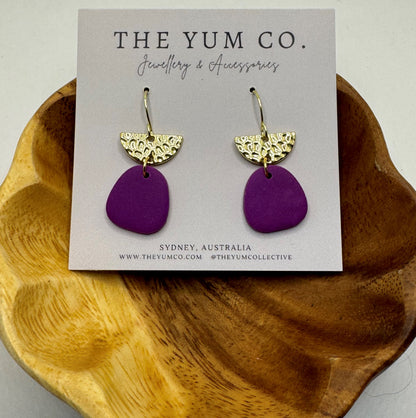Purple Dangle Yum Yum Earrings