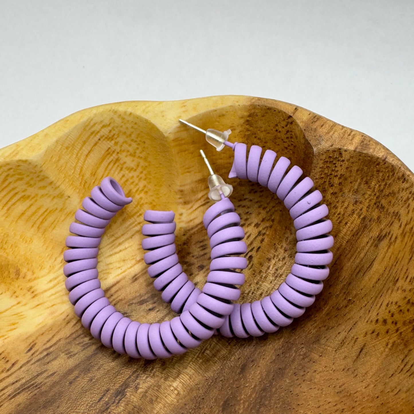 Lilac Coil Hoops