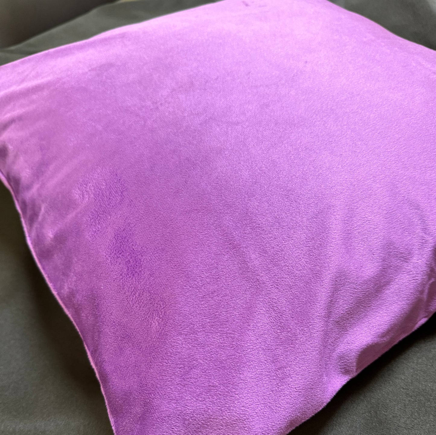 Cushion Covers Solid Purple Pair