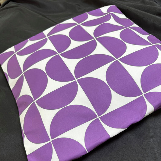 Purple Retro Shape Design Cushion Covers - Pair