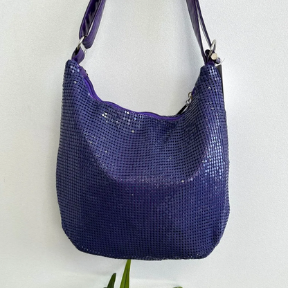 Purple Mesh Handbag