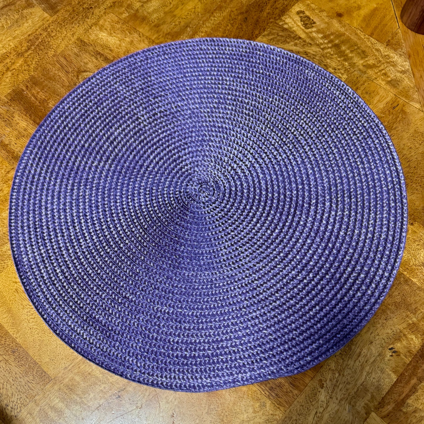 Purple Round Woven Placemats  - Pair
