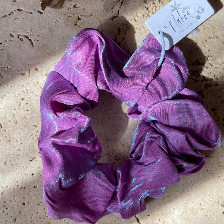 Metallic Purple Scrunchie