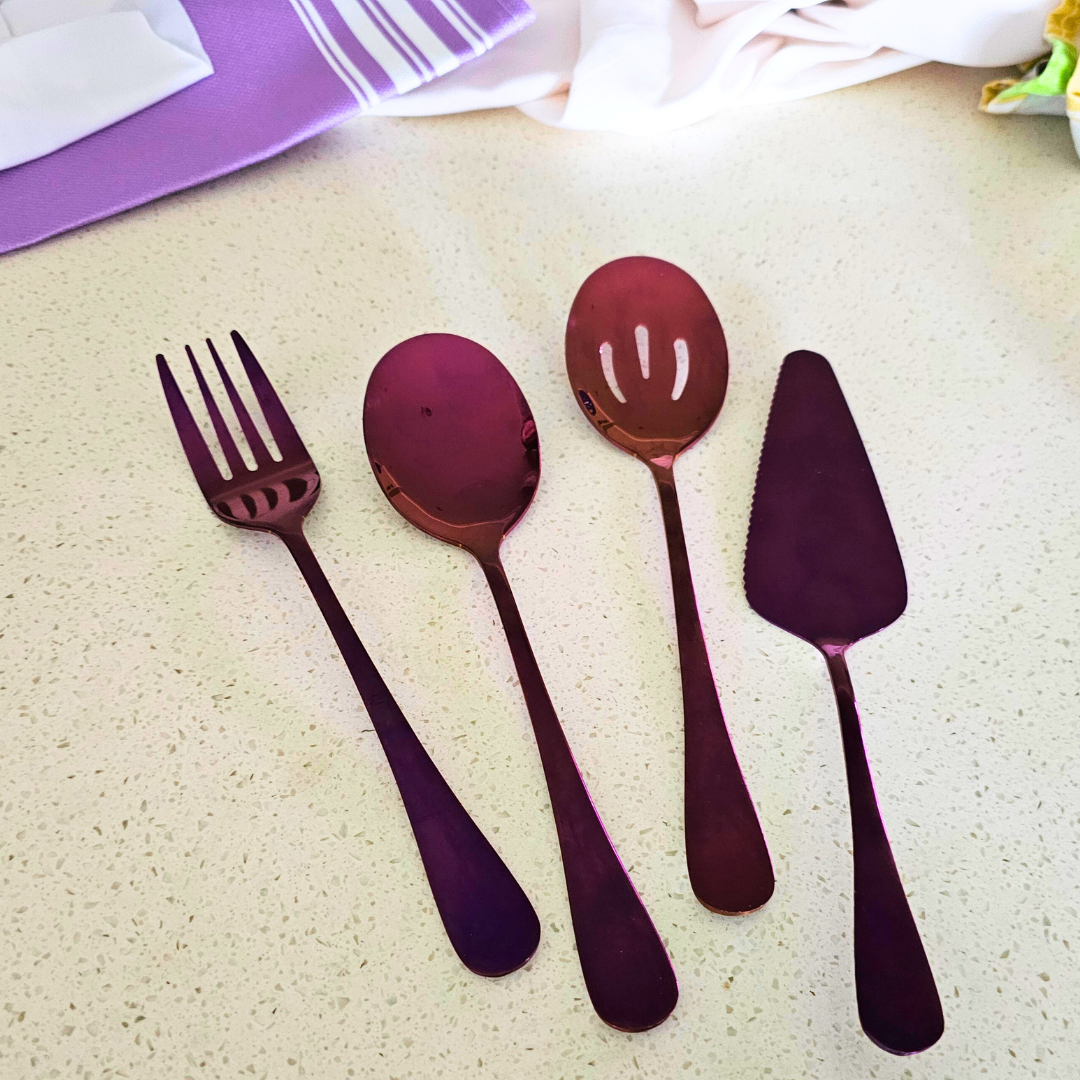 Purple Dinner Server Set of 4